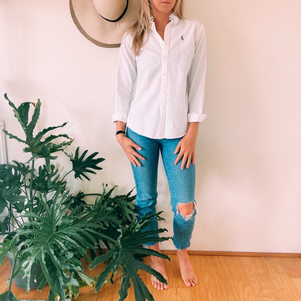 White Polo Button Up